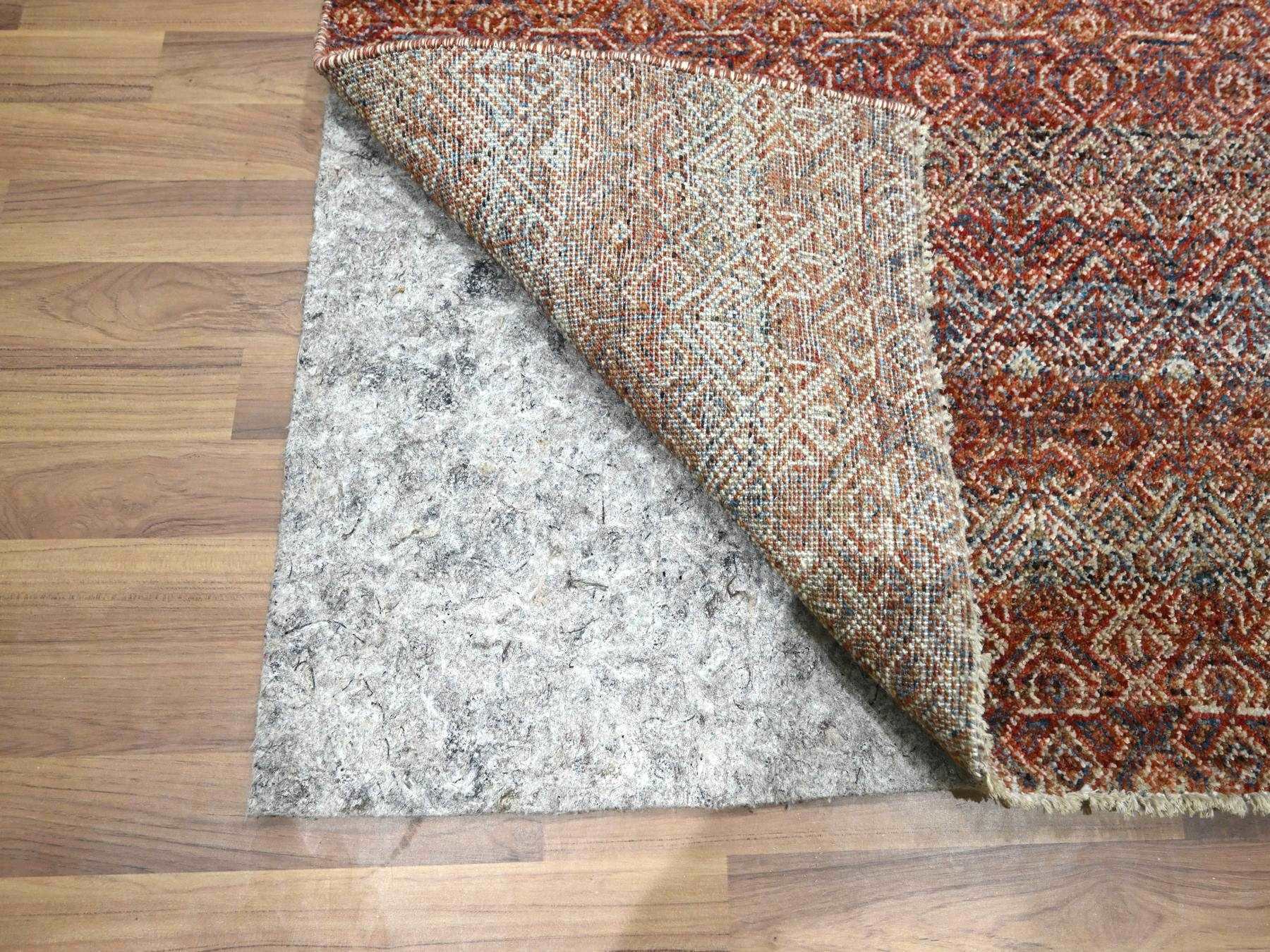 Modern / Contemporary hand-knotted wool runner in Red, 2'6" x 10'2" — SKU O076406 (view 3)