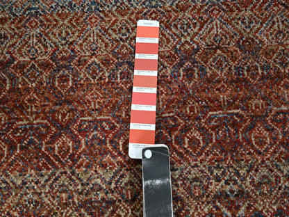Modern / Contemporary hand-knotted wool runner in Red, 2'6" x 10'2" — SKU O076406 (view 4)