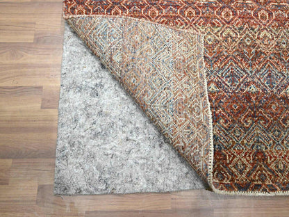 Modern / Contemporary hand-knotted wool runner in Red, 2'7" x 9'11" — SKU O076407 (view 3)