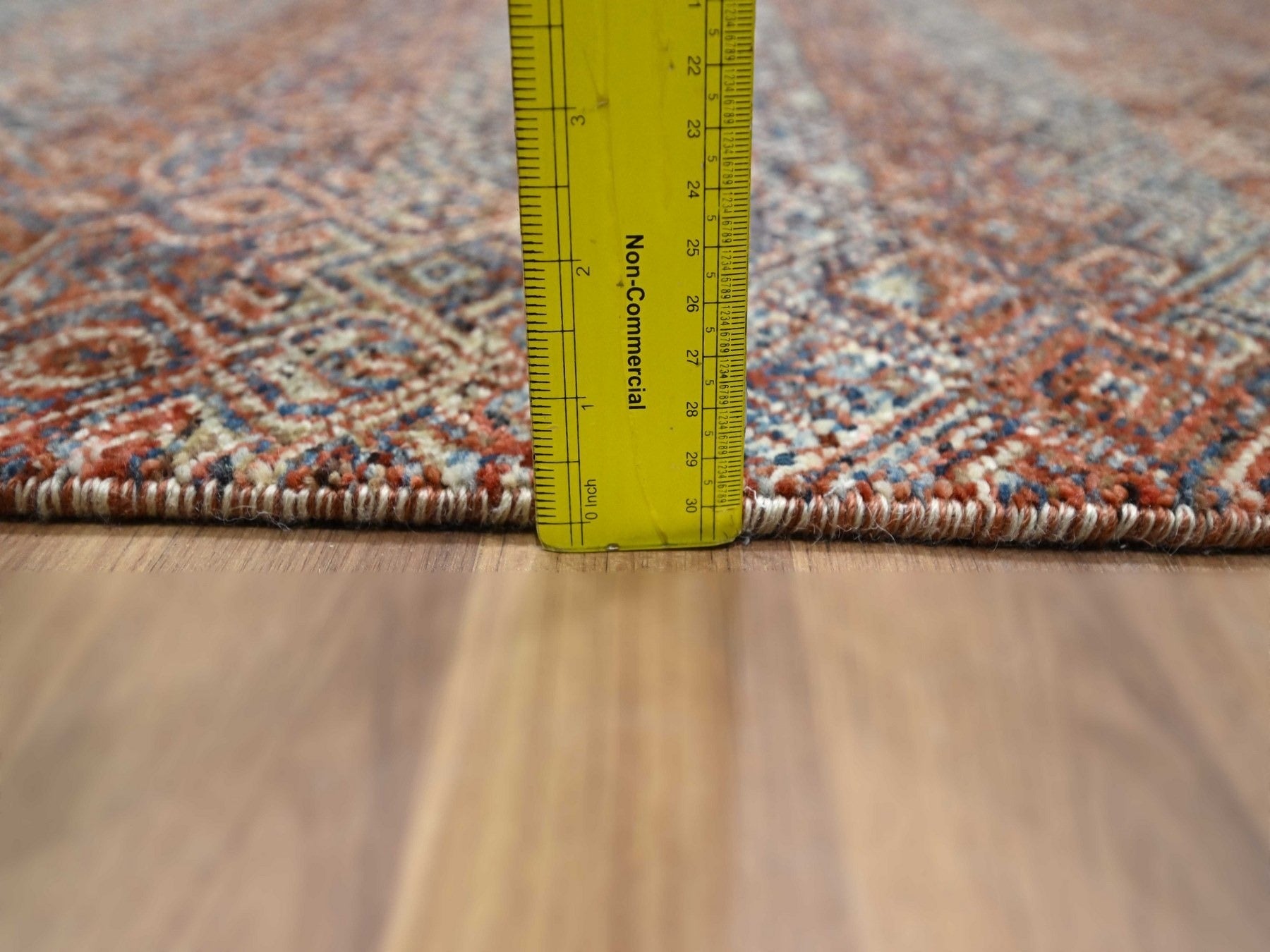 Modern / Contemporary hand-knotted wool runner in Red, 2'7" x 9'11" — SKU O076407 (view 6)