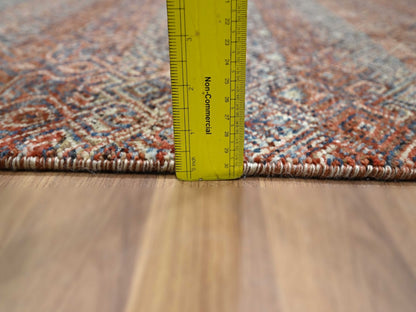 Modern / Contemporary hand-knotted wool runner in Red, 2'7" x 9'11" — SKU O076407 (view 6)