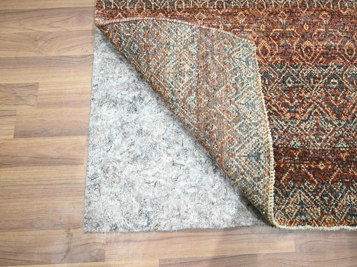 Modern / Contemporary hand-knotted wool runner in Red, 2'7" x 10' — SKU O076408 (view 3)