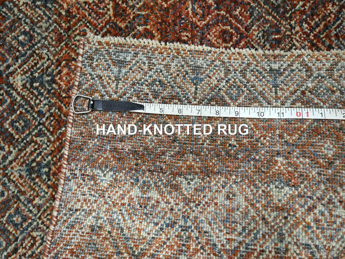 Modern / Contemporary hand-knotted wool runner in Red, 2'7" x 10' — SKU O076408 (view 7)