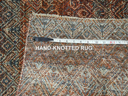 Modern / Contemporary hand-knotted wool runner in Red, 2'7" x 10' — SKU O076408 (view 7)