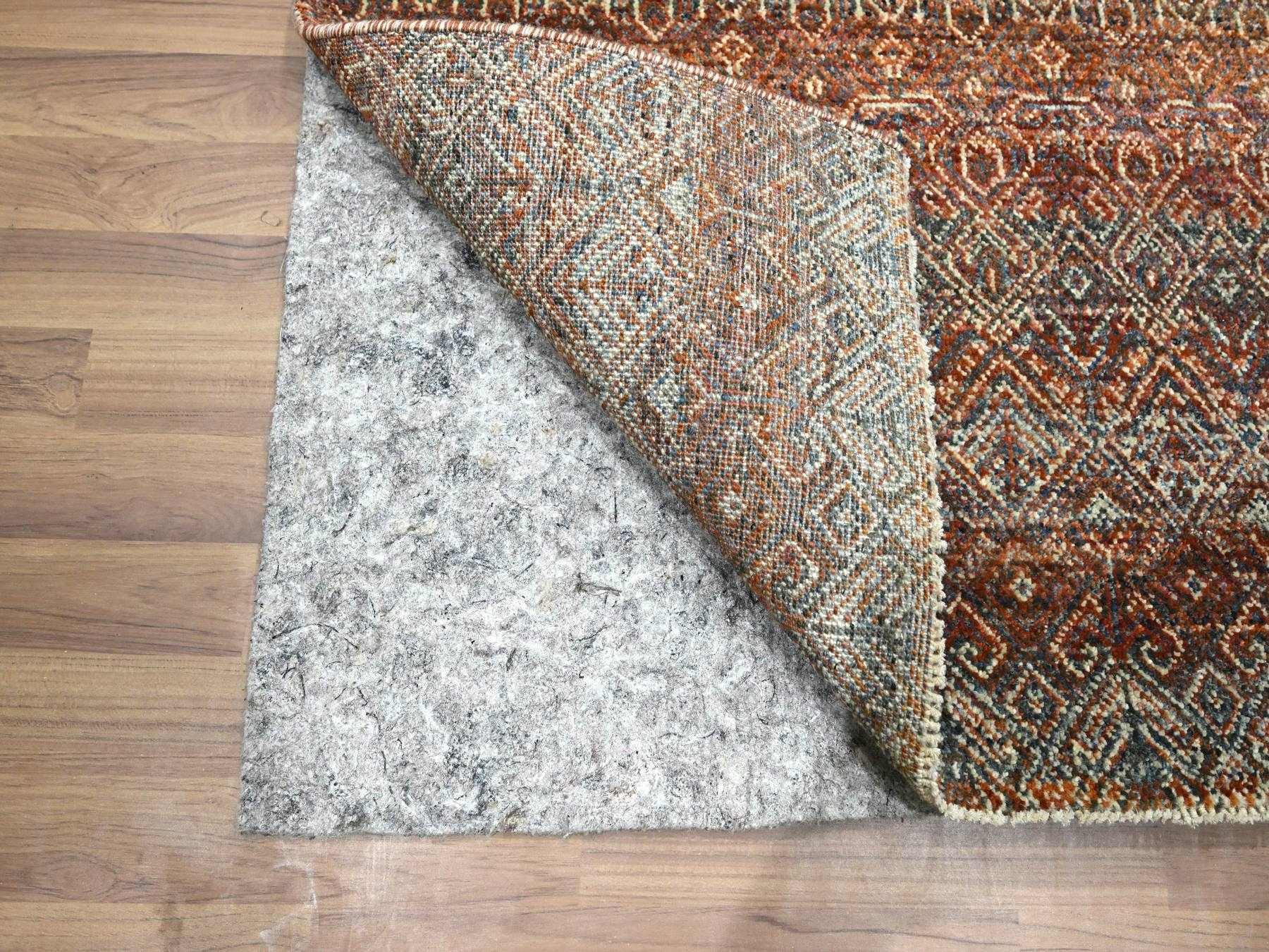 Modern / Contemporary hand-knotted wool runner in Red, 2'7" x 9'11" — SKU O076409 (view 3)