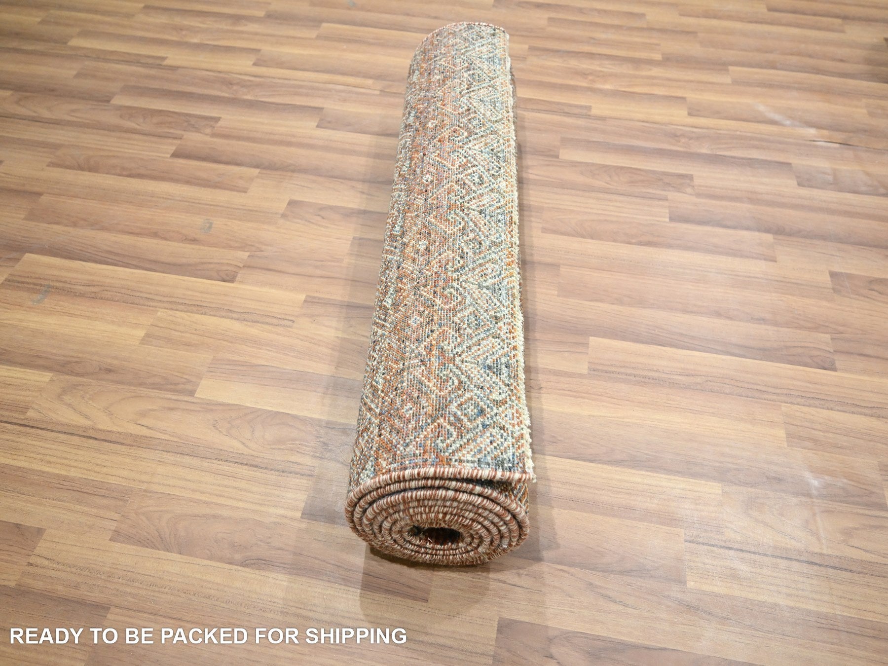 Modern / Contemporary hand-knotted wool runner in Red, 2'7" x 9'11" — SKU O076409 (view 5)