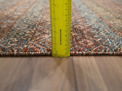 Modern / Contemporary hand-knotted wool runner in Red, 2'7" x 9'11" — SKU O076409 (view 6)