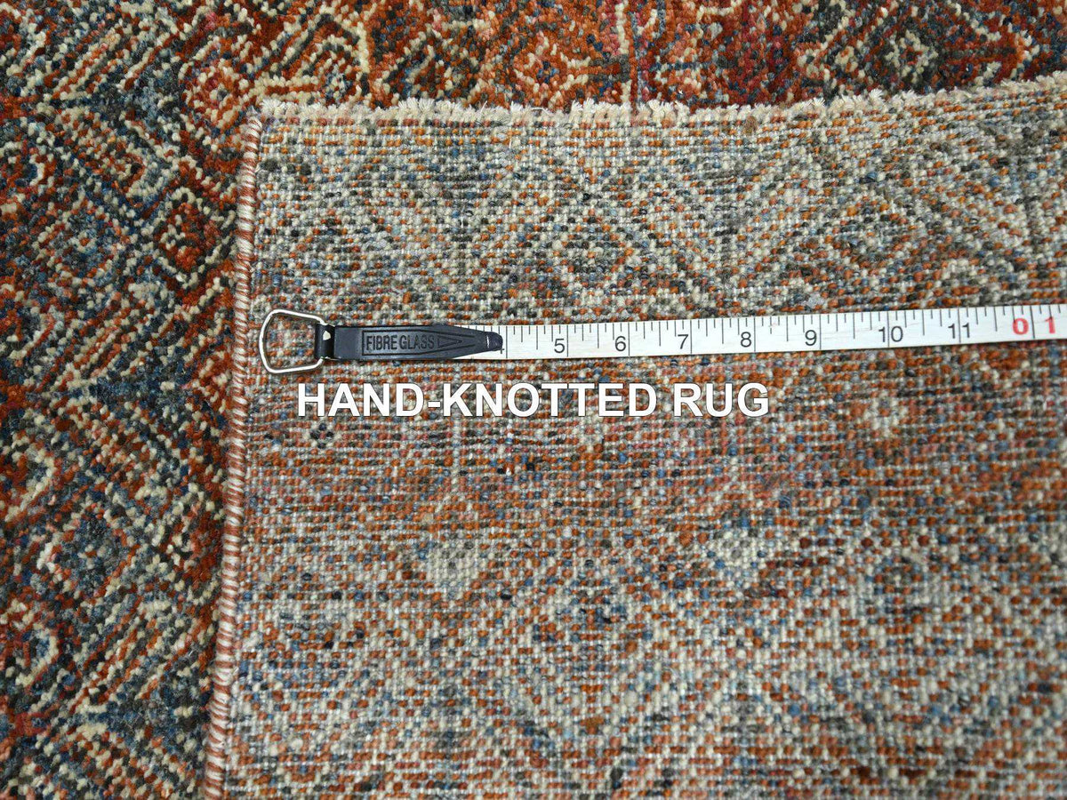Modern / Contemporary hand-knotted wool runner in Red, 2'7" x 9'11" — SKU O076409 (view 7)