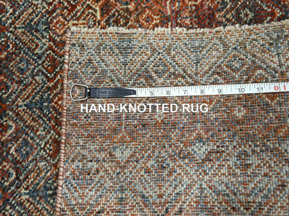 Modern / Contemporary hand-knotted wool runner in Red, 2'7" x 9'11" — SKU O076409 (view 7)
