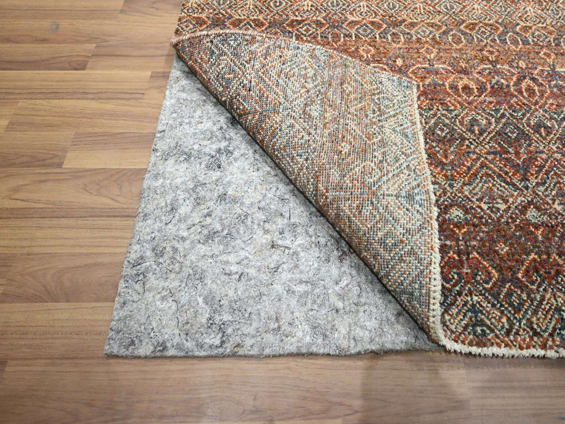 Modern / Contemporary hand-knotted wool runner in Red, 2'7" x 10' — SKU O076410 (view 3)