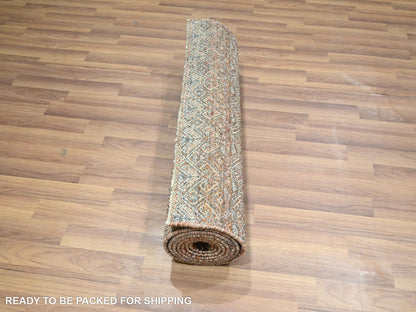 Modern / Contemporary hand-knotted wool runner in Red, 2'7" x 10' — SKU O076410 (view 5)