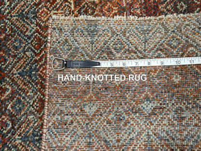 Modern / Contemporary hand-knotted wool runner in Red, 2'7" x 10' — SKU O076410 (view 7)