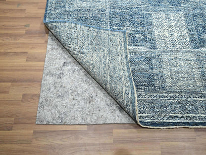 Blue 8'1" x 10'2" Modern and Contemporary Hand knotted Wool Rug - Sku: O076424