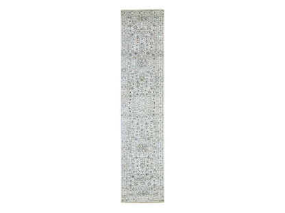Mamluk Mamluk hand-knotted wool runner in Ivory, 2'7" x 12' — SKU O076437