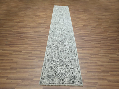 Mamluk Mamluk hand-knotted wool runner in Ivory, 2'7" x 12' — SKU O076437 (view 2)