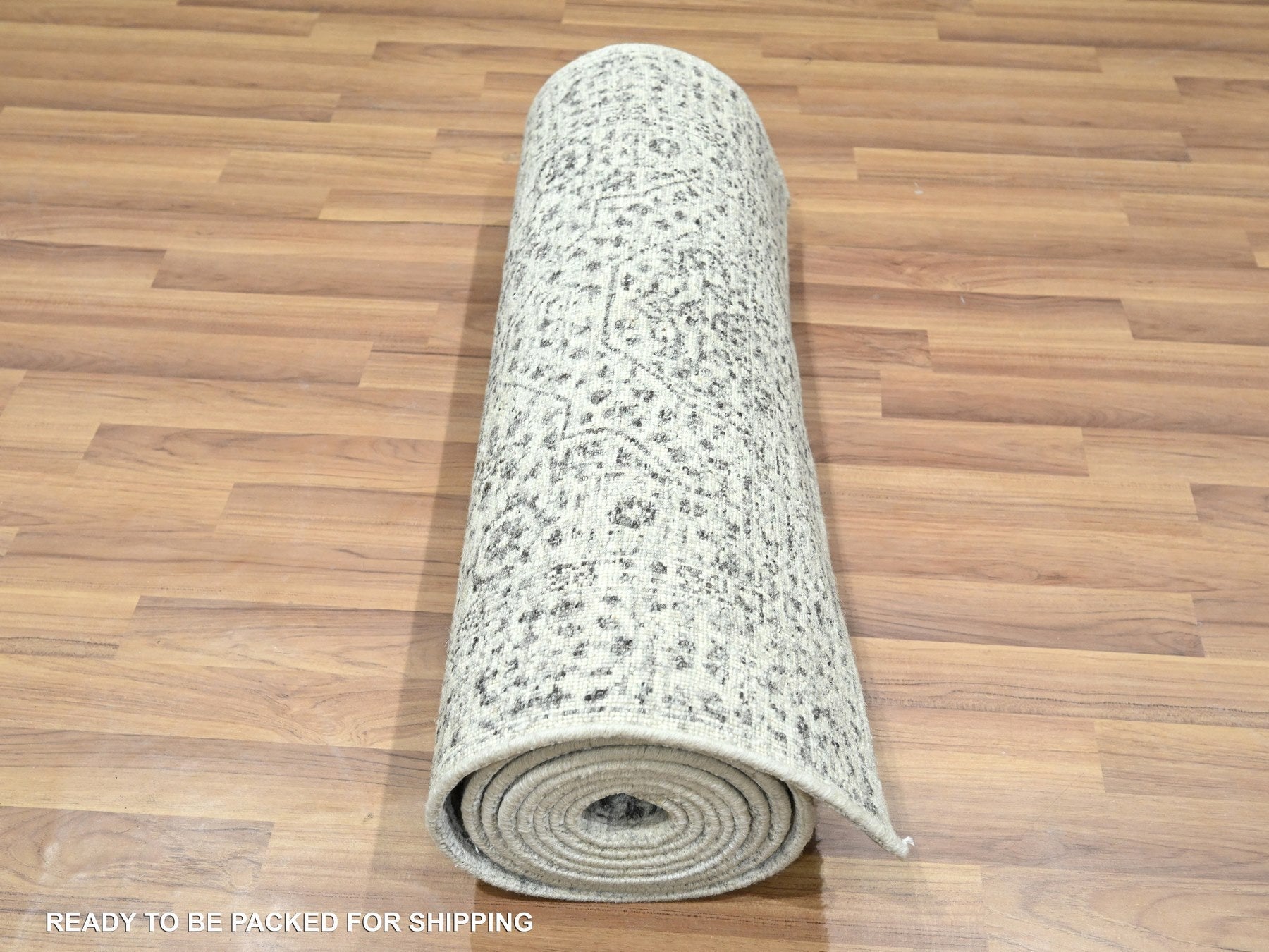 Mamluk Mamluk hand-knotted wool runner in Ivory, 2'7" x 12' — SKU O076437 (view 5)