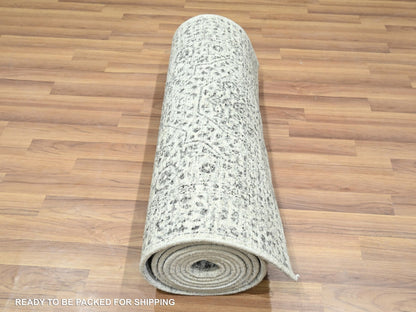 Mamluk Mamluk hand-knotted wool runner in Ivory, 2'7" x 12' — SKU O076437 (view 5)
