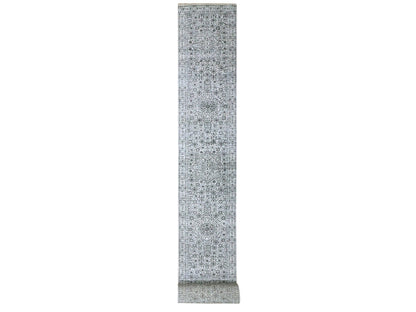 Mamluk Mamluk hand-knotted wool runner in Ivory, 2'8" x 26' — SKU O076438