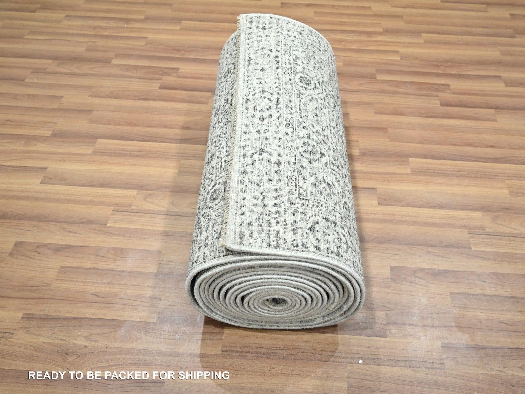 Mamluk Mamluk hand-knotted wool runner in Ivory, 2'6" x 30' — SKU O076439 (view 5)