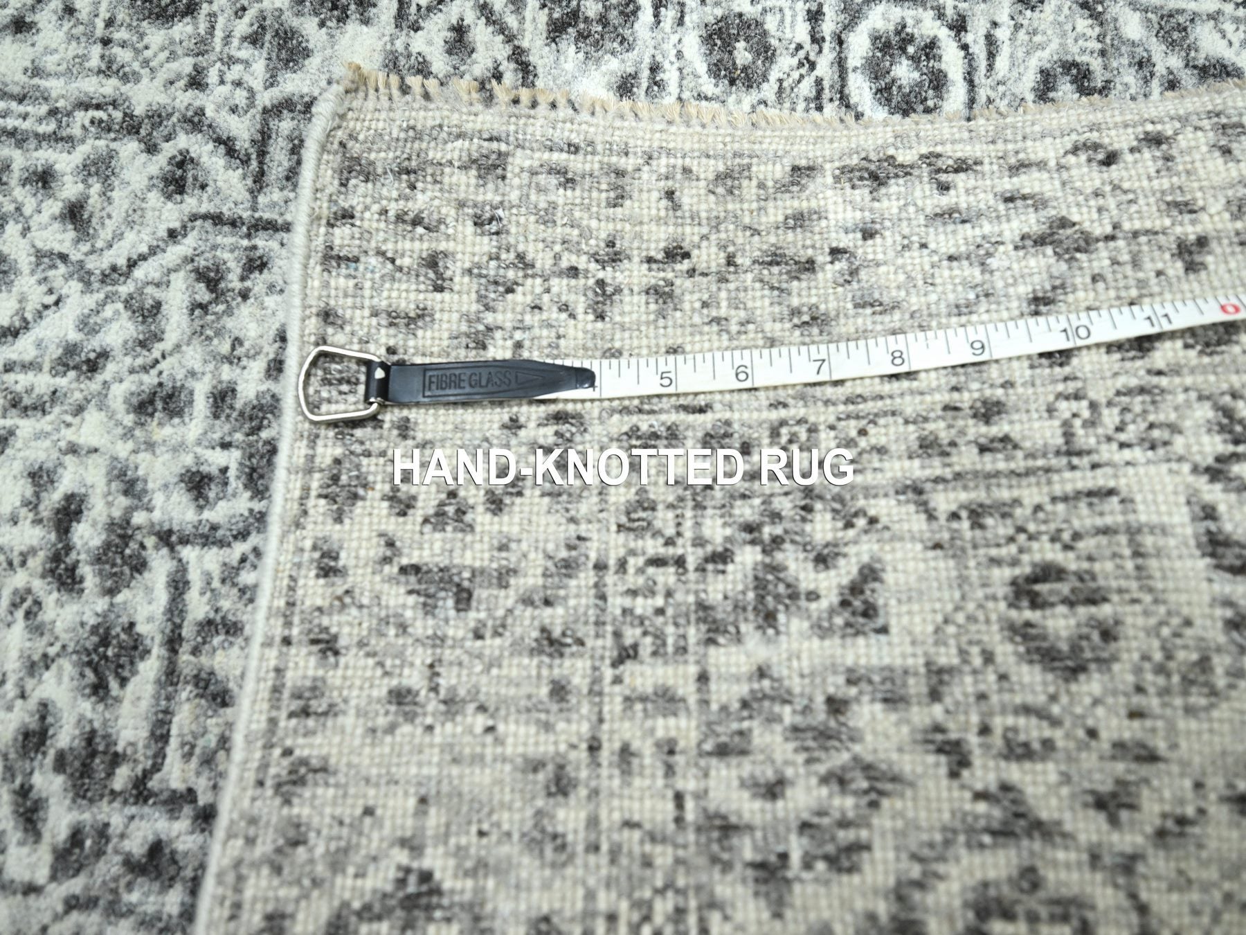 Mamluk Mamluk hand-knotted wool runner in Ivory, 2'6" x 30' — SKU O076439 (view 7)