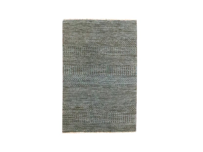 Brown 2'0" x 3'0" Modern and Contemporary Hand knotted Wool Rug - Sku: O076440