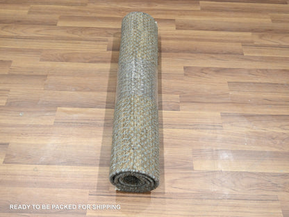 Brown 2'0" x 3'0" Modern and Contemporary Hand knotted Wool Rug - Sku: O076440