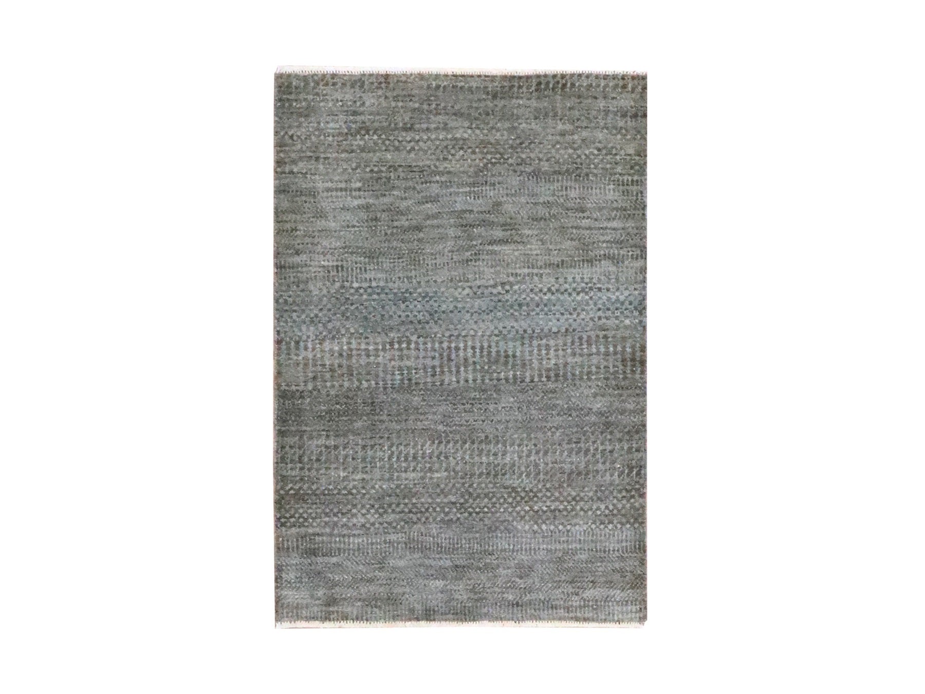 Brown 2'0" x 3'0" Modern and Contemporary Hand knotted Wool Rug - Sku: O076441