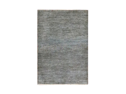 Brown 2'0" x 3'0" Modern and Contemporary Hand knotted Wool Rug - Sku: O076441