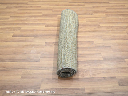 Brown 2'0" x 3'0" Modern and Contemporary Hand knotted Wool Rug - Sku: O076441