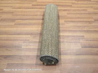 Brown 2'0" x 3'0" Modern and Contemporary Hand knotted Wool Rug - Sku: O076442