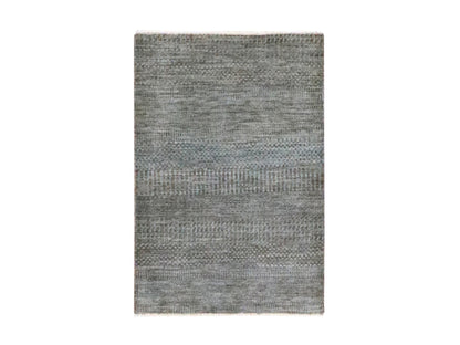 Brown 2'0" x 3'0" Modern and Contemporary Hand knotted Wool Rug - Sku: O076443