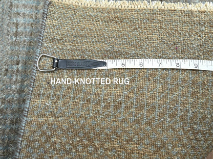 Brown 2'0" x 3'0" Modern and Contemporary Hand knotted Wool Rug - Sku: O076443