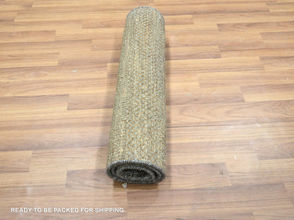 Brown 2'0" x 3'0" Modern and Contemporary Hand knotted Wool Rug - Sku: O076443