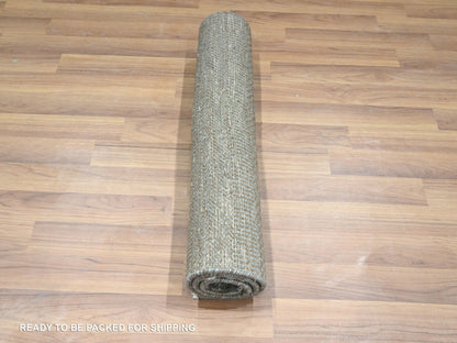 Brown 2'0" x 3'0" Modern and Contemporary Hand knotted Wool Rug - Sku: O076446