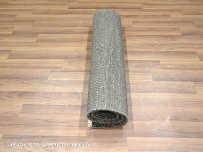 Brown 2'0" x 3'0" Modern and Contemporary Hand knotted Wool Rug - Sku: O076447