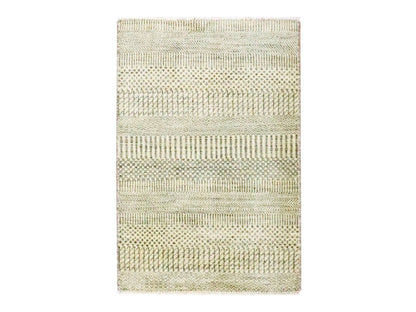 Beige 2'0" x 3'0" Modern and Contemporary Hand knotted Wool/Silk Rug - Sku: O076454