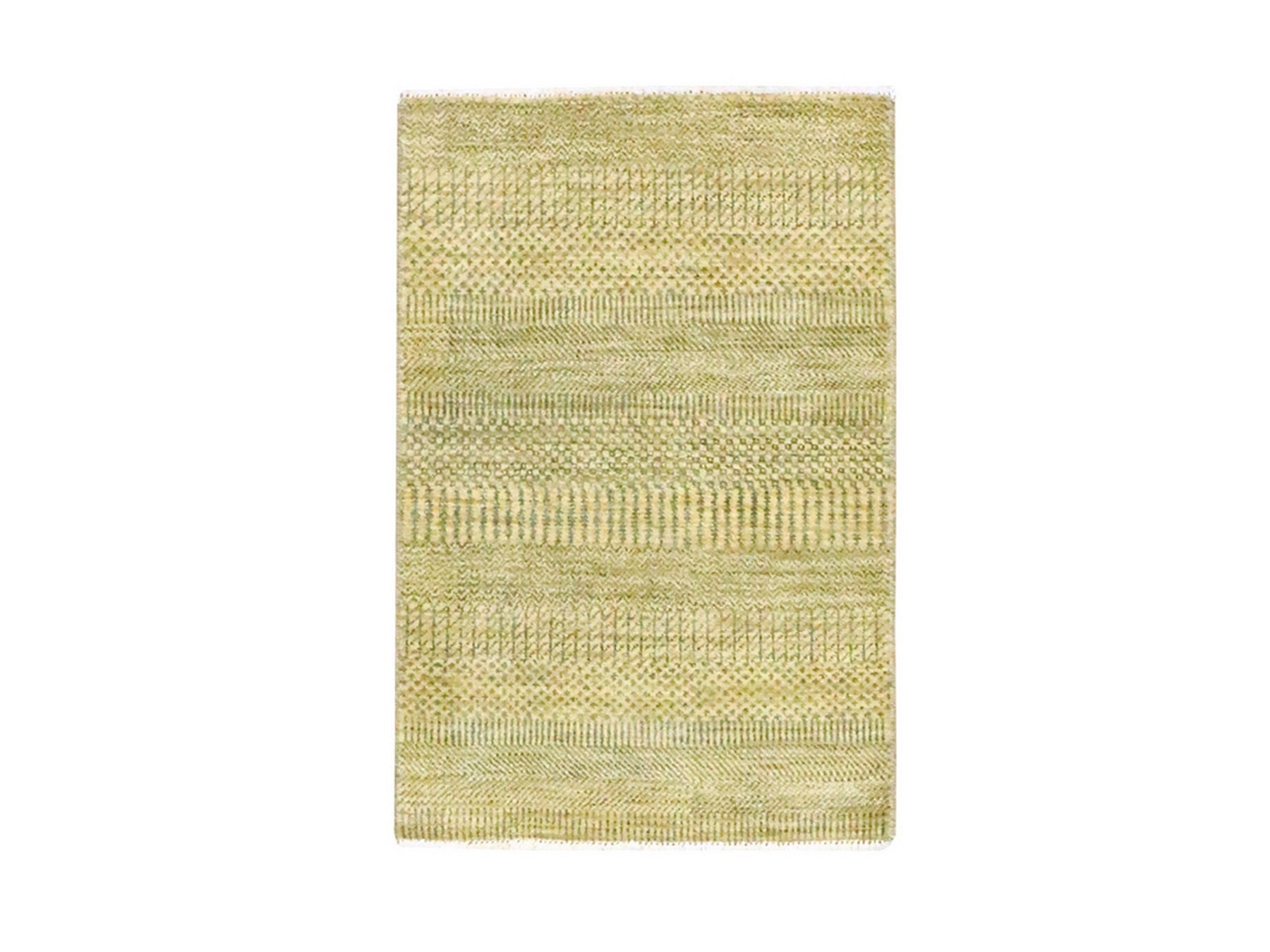 Brown 2'0" x 3'0" Modern and Contemporary Hand knotted Wool/Silk Rug - Sku: O076455