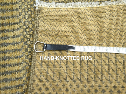 Brown 2'0" x 3'0" Modern and Contemporary Hand knotted Wool/Silk Rug - Sku: O076455