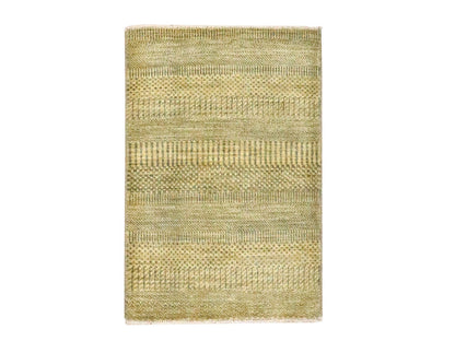 Brown 2'0" x 3'0" Modern and Contemporary Hand knotted Wool/Silk Rug - Sku: O076456