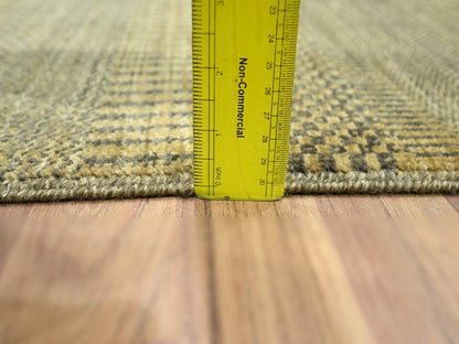 Brown 2'0" x 3'0" Modern and Contemporary Hand knotted Wool/Silk Rug - Sku: O076456