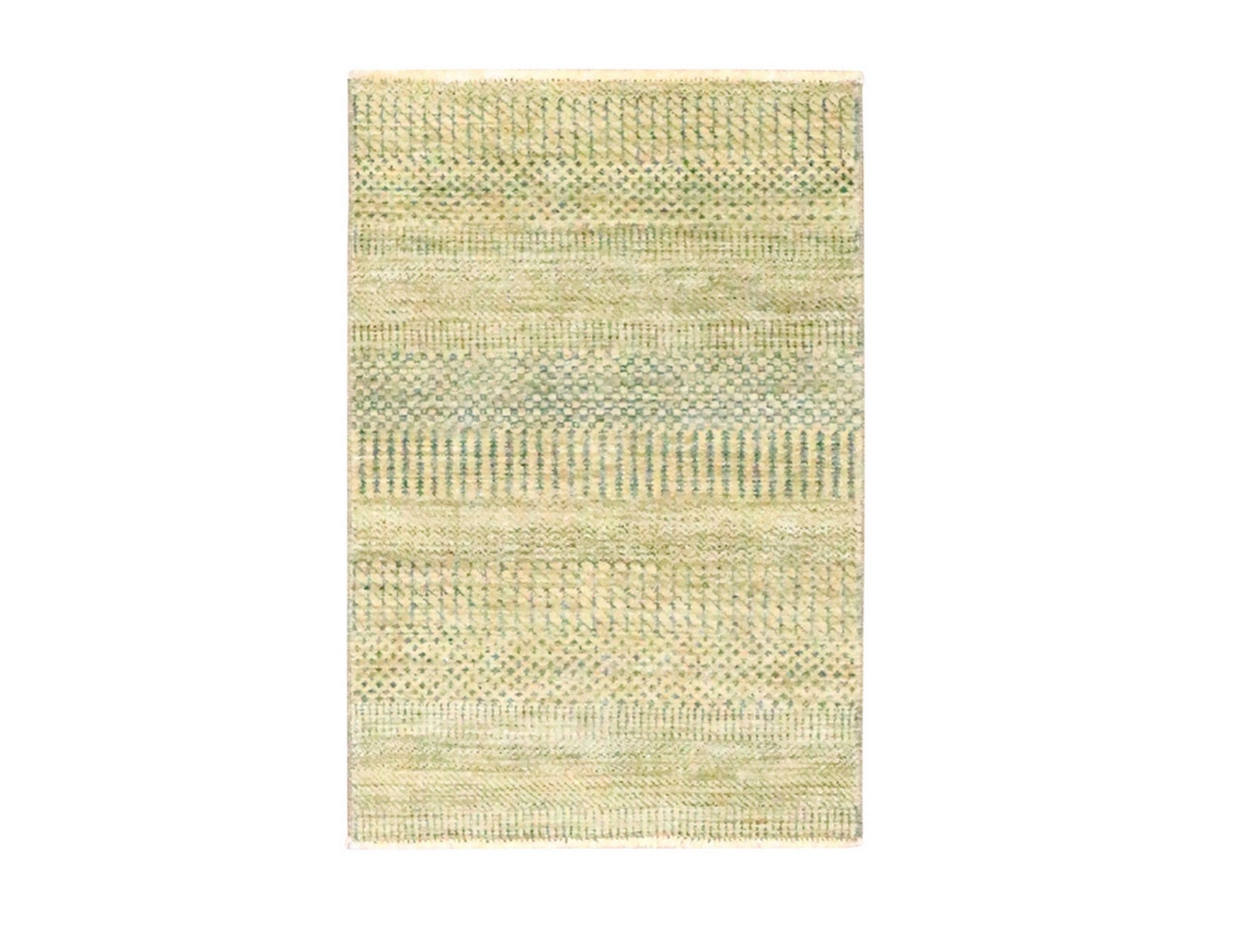 Brown 2'0" x 3'0" Modern and Contemporary Hand knotted Wool/Silk Rug - Sku: O076458