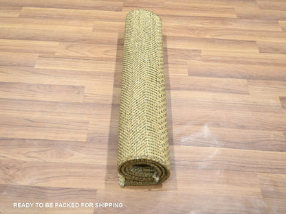 Brown 2'0" x 3'0" Modern and Contemporary Hand knotted Wool/Silk Rug - Sku: O076458
