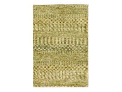 Brown 2'0" x 3'0" Modern and Contemporary Hand knotted Wool/Silk Rug - Sku: O076459