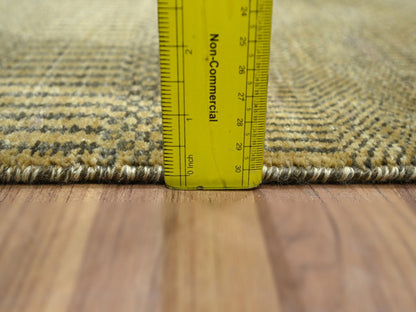 Brown 2'0" x 3'0" Modern and Contemporary Hand knotted Wool/Silk Rug - Sku: O076459