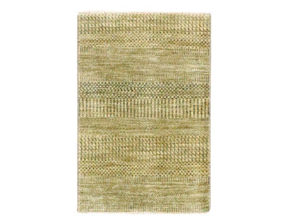 Brown 2'0" x 3'0" Modern and Contemporary Hand knotted Wool/Silk Rug - Sku: O076464
