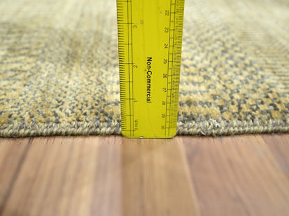 Brown 2'0" x 3'0" Modern and Contemporary Hand knotted Wool/Silk Rug - Sku: O076464