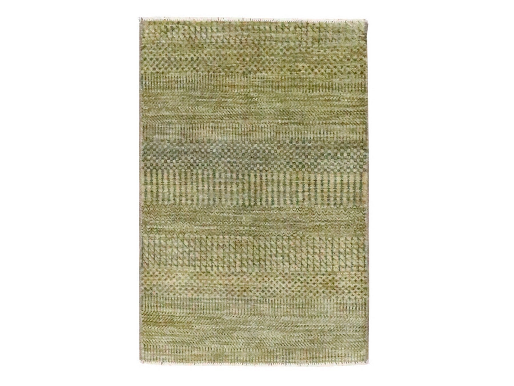 Brown 2'0" x 3'0" Modern and Contemporary Hand knotted Wool/Silk Rug - Sku: O076466