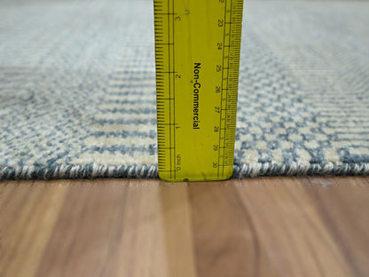 Blue 2'0" x 3'0" Modern and Contemporary Hand knotted Wool Rug - Sku: O076476