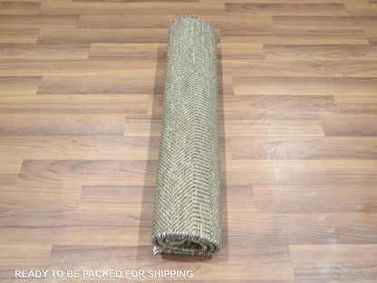 Wool / Silk hand-knotted wool rug in Gray, 2' x 3' — SKU O076481 (view 5)