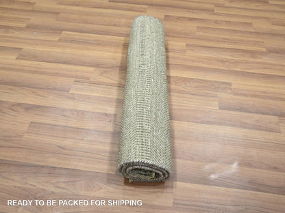Brown 2'0" x 3'0" Modern and Contemporary Hand knotted Wool Rug - Sku: O076482
